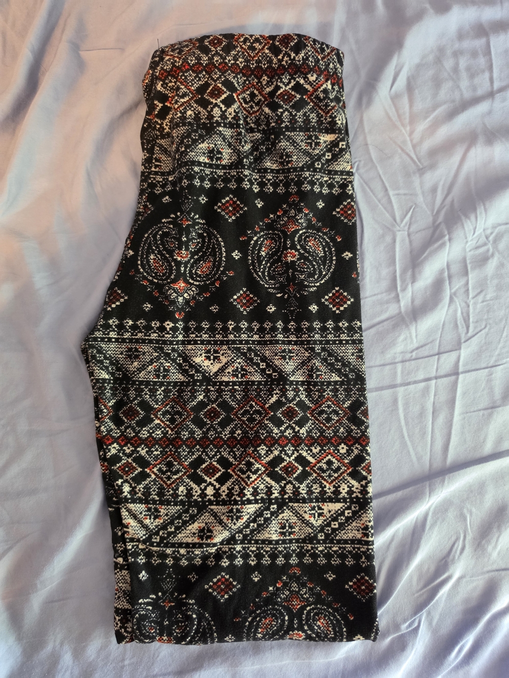 Hot Kiss Black Patterned Women's Leggings